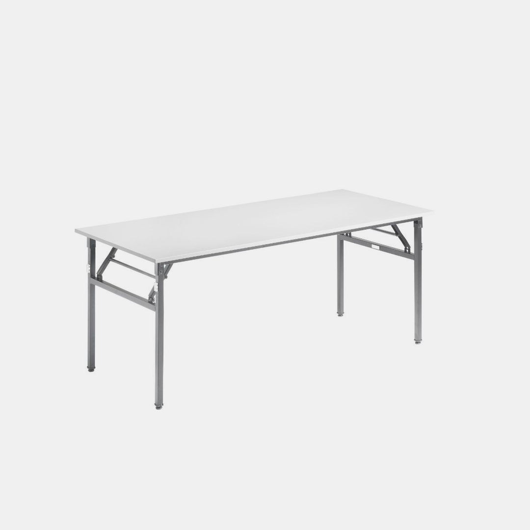 Produktbillede af Starko bord- sammenklappeligt 140x60cm Hvid-grå på tilbud