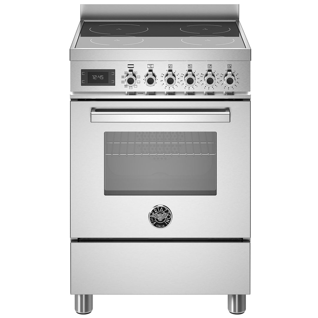 Bertazzoni Bertazzoni PRO64I1EXT Professional induktionskomfur med ovn, 60 cm, rustfrit stål ❤ frontbillede (Induktionskomfur)