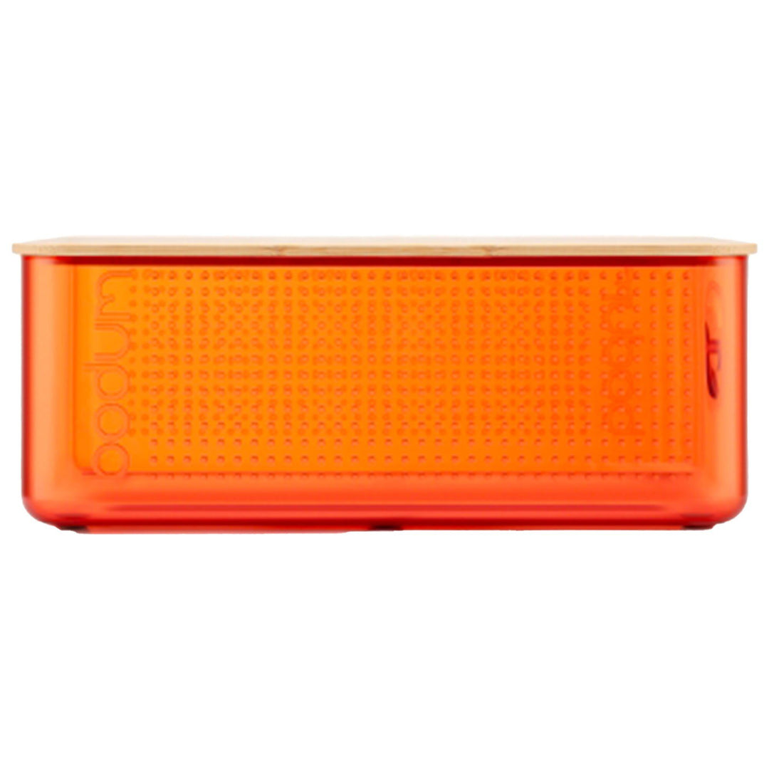 Bodum Bodum Brødkasse med bambuslåg stor, orange – produktfoto (Brødkasse)