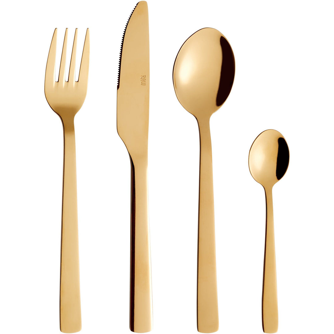 Aida Aida RAW bestiksæt, 24 dele, guld – vinkelbillede (Bestikssæt)