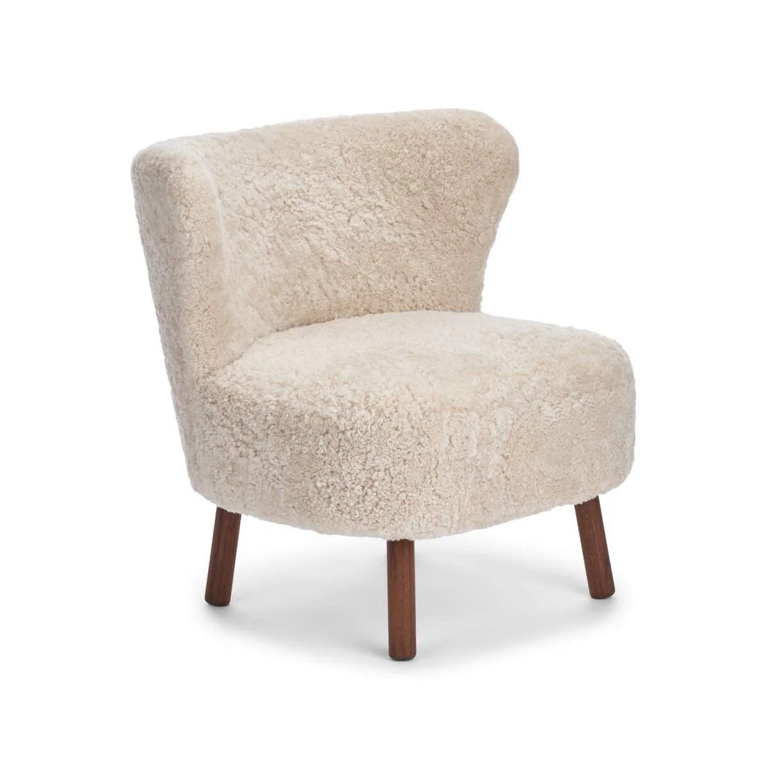 Produktbillede af NATURES COLLECTION EMIL LOUNGESTOL KORTHÅRET BEIGE VALDNØD 82 i premium kvalitet
