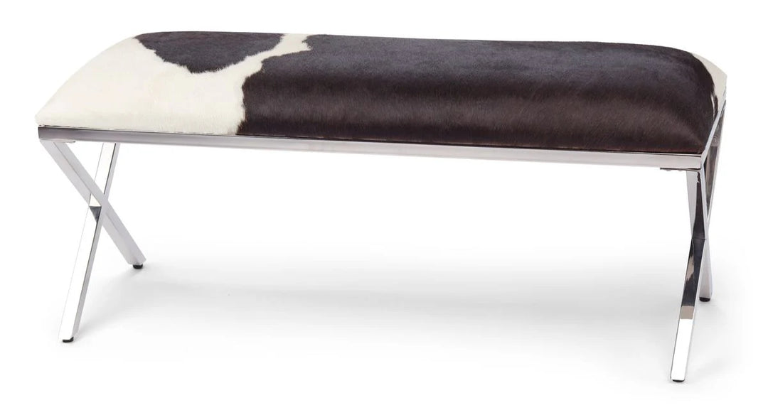 Produktbillede af NATURES COLLECTION BÆNK KOSKIND SORT/HVID 110 i premium kvalitet