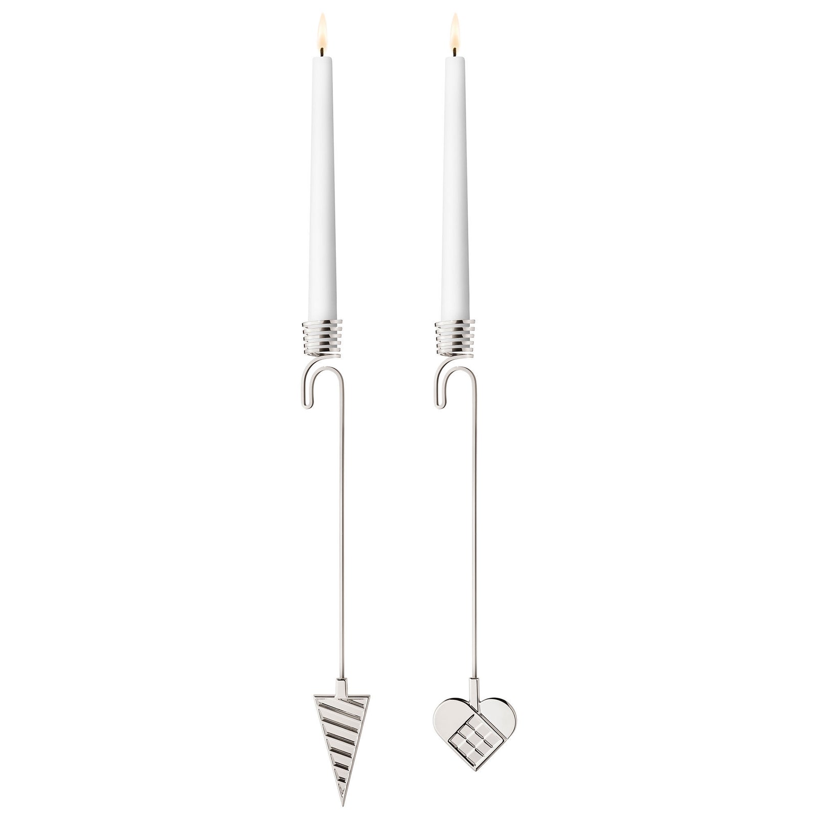 Georg jensen Georg Jensen CC 2025 lysestage sæt 2 dele, palladiumbelagt – billede i brug (Juledekoration)