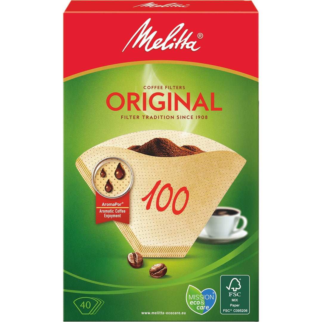 Melitta Melitta 100/40 Ubleget Kaffefiltre ❤ frontbillede (Kaffefilter)
