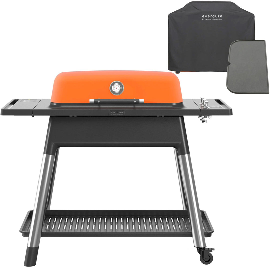 Everdure Everdure Furnace gasgrill + grillbetræk & grillplade, mat orange ❤ billede i brug (Gasgrill)