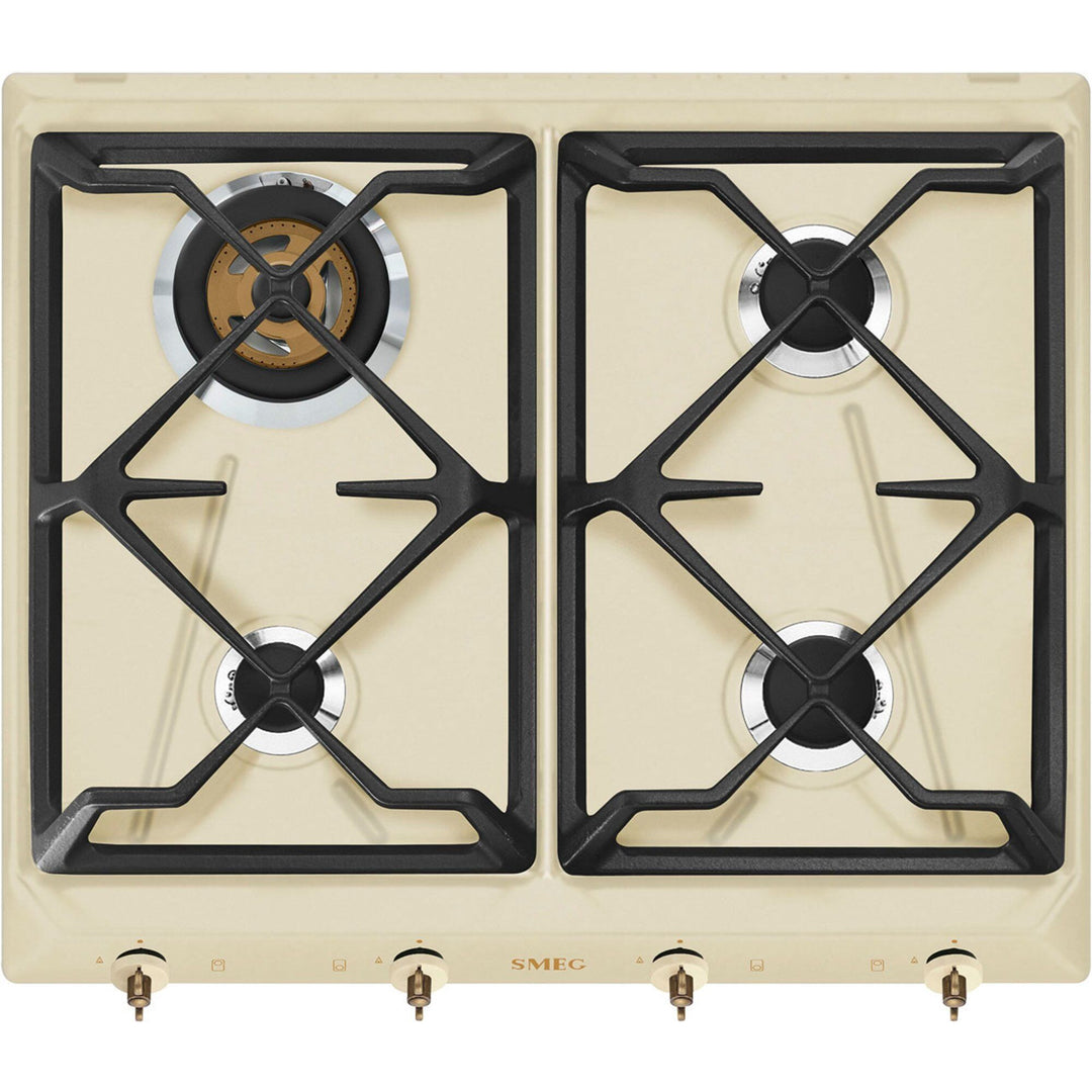 Smeg Smeg SRV864POGH kogeplade, creme – frontbillede (Gaskogeplade)