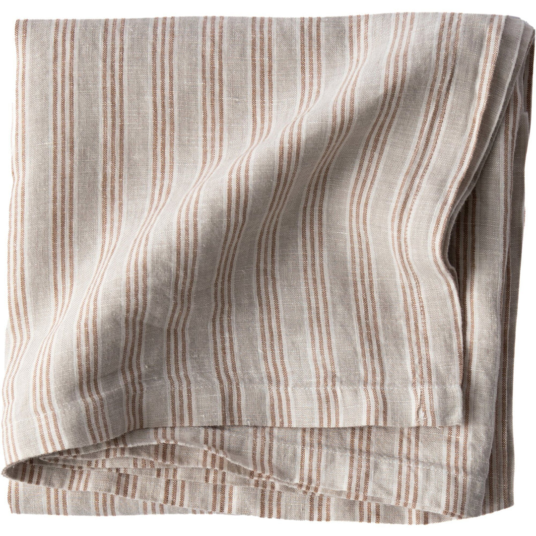 Tell me more Tell me more Dug 175x175 cm, hazelnut stripe – detaljebillede (Dug)
