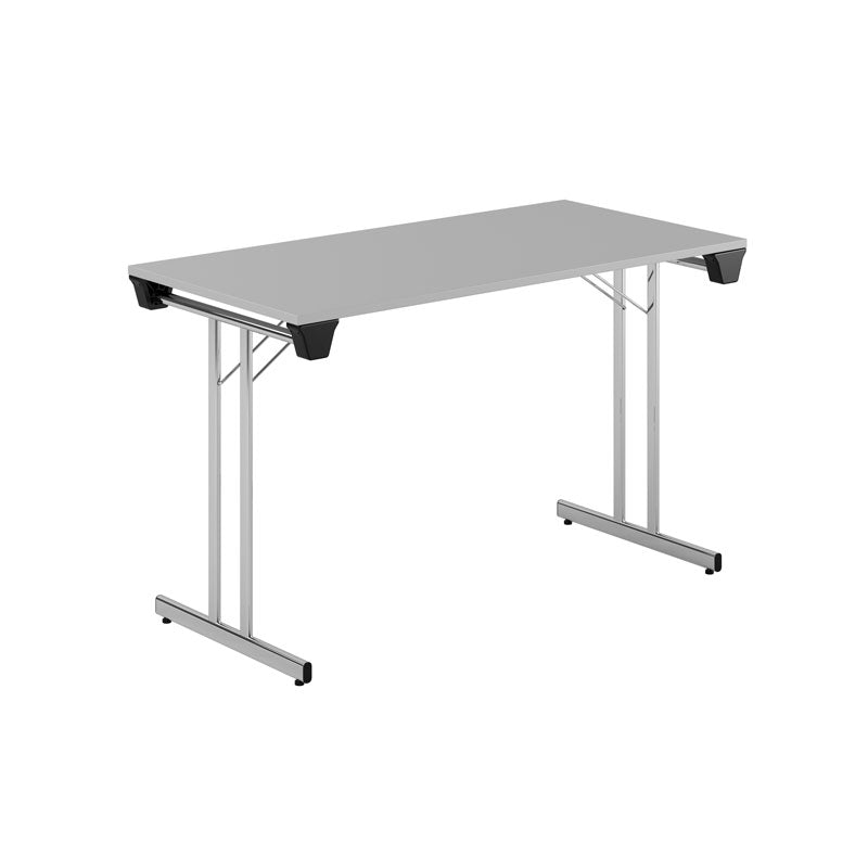 Produktbillede af Dinner Style 120x60cm Sammenklappeligt bord Grå-krom på tilbud
