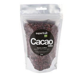 Detaljeret produktbillede af Cacao nibs Ø Superfruit 200g. på tilbud