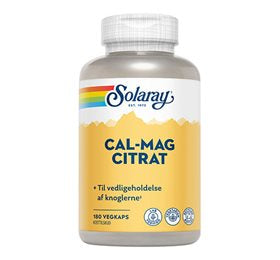 Produktbillede af Solaray Cal-Mag Citrat 180 kapsler på tilbud