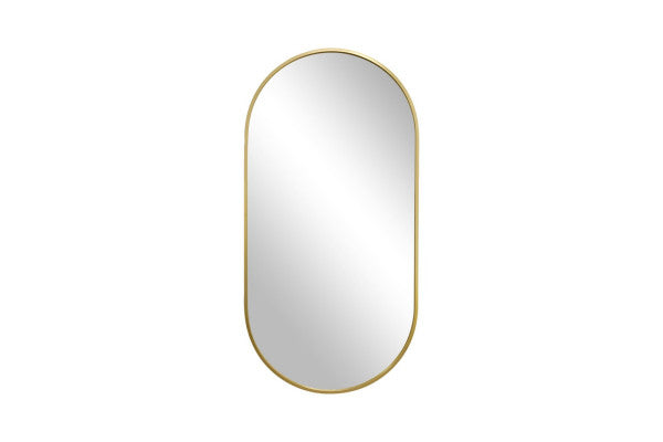 Produktbillede af Callisto Ovalt Spejl 70x130 cm Guld på tilbud i høj kvalitet