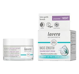 Produktbillede af Lavera Calming Night Cream Basis Sensitive 50 ml. på tilbud
