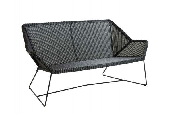 Produktbillede af Cane-line Breeze 2 pers. Sofa Black på tilbud i høj kvalitet
