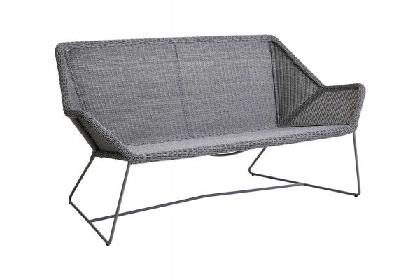 Produktbillede af Cane-line Breeze 2 pers. Sofa Light Grey på tilbud i høj kvalitet