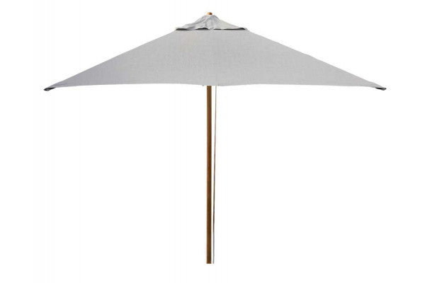 Produktbillede af Cane-line Classic Parasol m/snoretræk,3x3 meter Teakstok Light Grey på tilbud i høj kvalitet