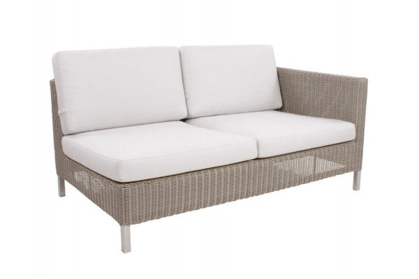 Produktbillede af Cane-line Connect 2 pers. sofa m/hynder Venstre Taupe på tilbud i høj kvalitet