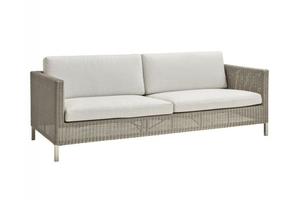 Produktbillede af Cane-line Connect 3 pers. sofa m/hynder Taupe/White på tilbud i høj kvalitet