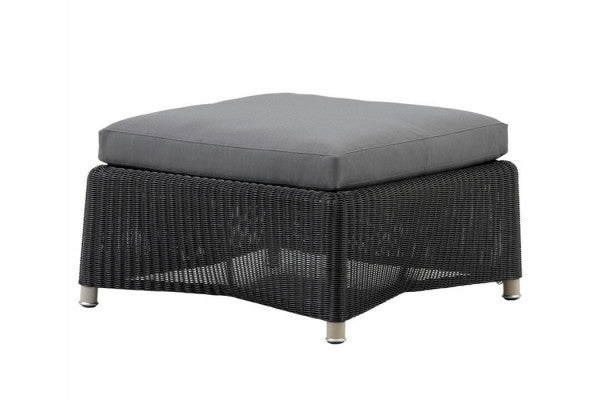Produktbillede af Cane-line Diamond Fodskammel m/hynde Graphite/Grey på tilbud i høj kvalitet