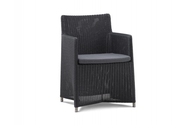 Produktbillede af Cane-line Diamond Stol m/hynde Graphite/Grey på tilbud i høj kvalitet