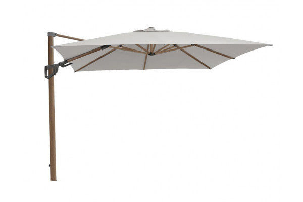 Produktbillede af Cane-line Hyde Hængeparasol Tilt 3 x 3 m Dusty White Trælook på tilbud i høj kvalitet