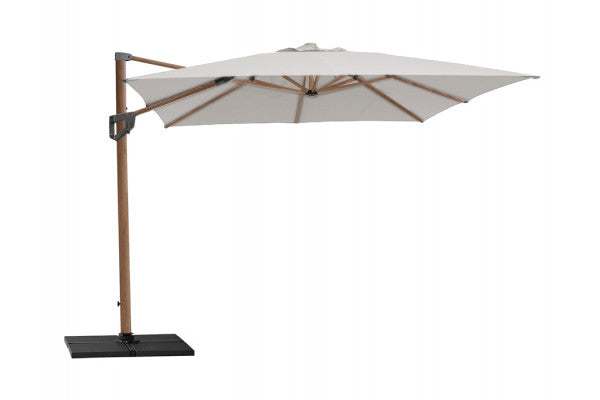 Produktbillede af Cane-line Hyde Hængeparasol Tilt 3 x 4 m Dusty White Trælook på tilbud i høj kvalitet