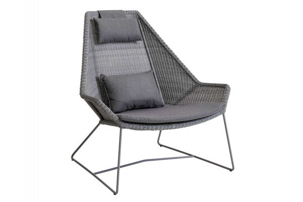 Produktbillede af Cane-line Hynde til Breeze Highback Stol Grey Natté på tilbud i høj kvalitet