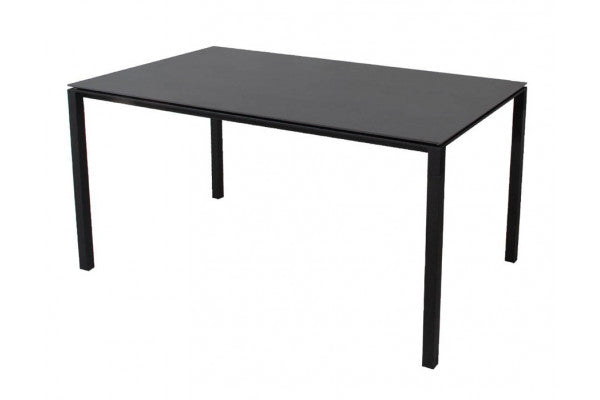 Produktbillede af Cane-line Pure Havebord 90x150 cm Lavagrå m/sort bordplade på tilbud i høj kvalitet