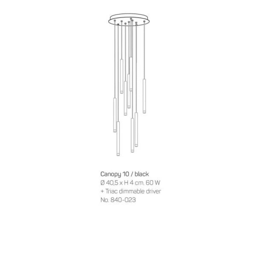 Produktbillede af Canopy 10 Lampeophæng Sort Loom Design i premium kvalitet