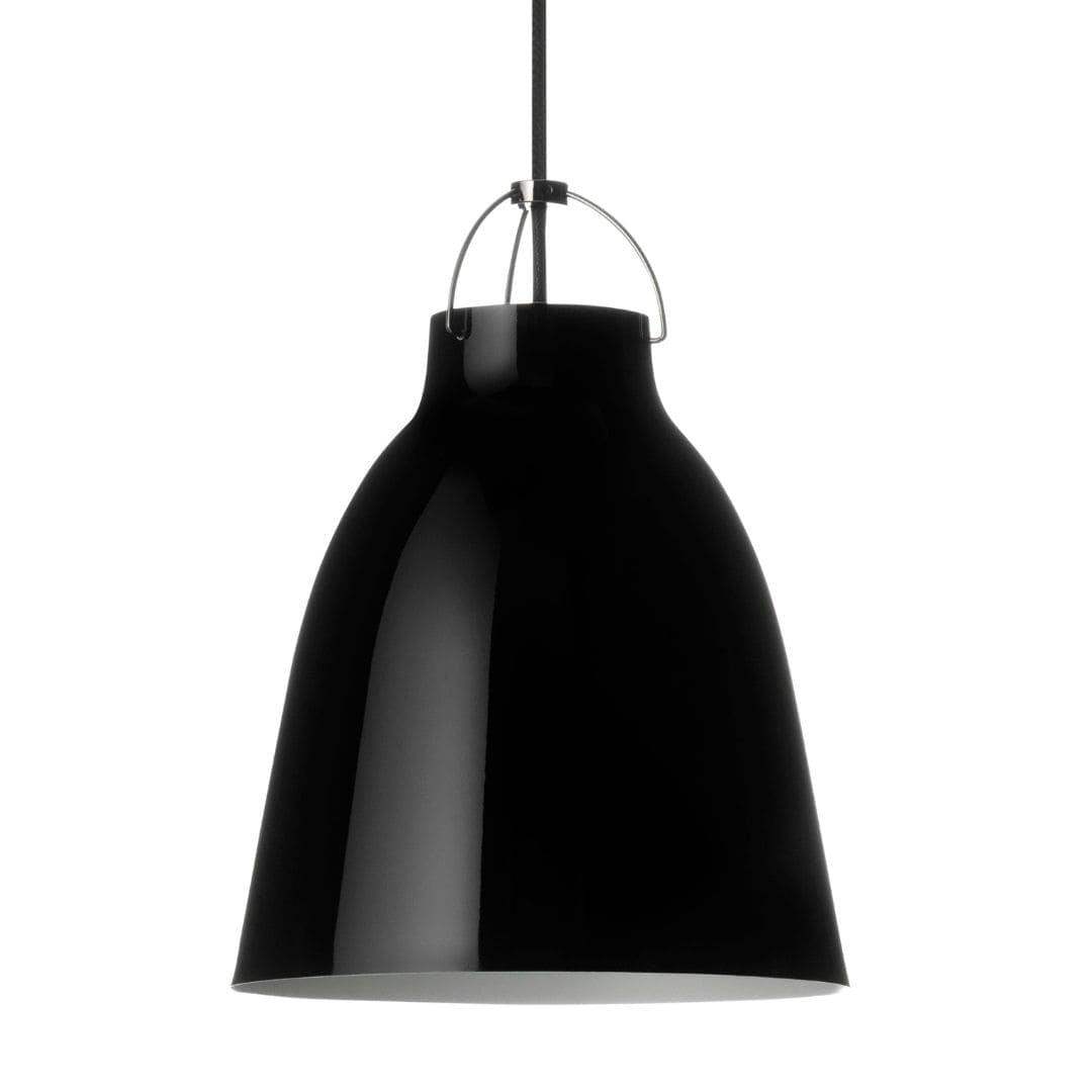 Produktbillede af Caravaggio Pendel Blank Sort / Sort Ledning Så længe lager haves P2 Ø258mm i premium kvalitet