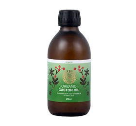 Detaljeret produktbillede af Castor Oil (Amerikansk olie) øko 250ml. på tilbud