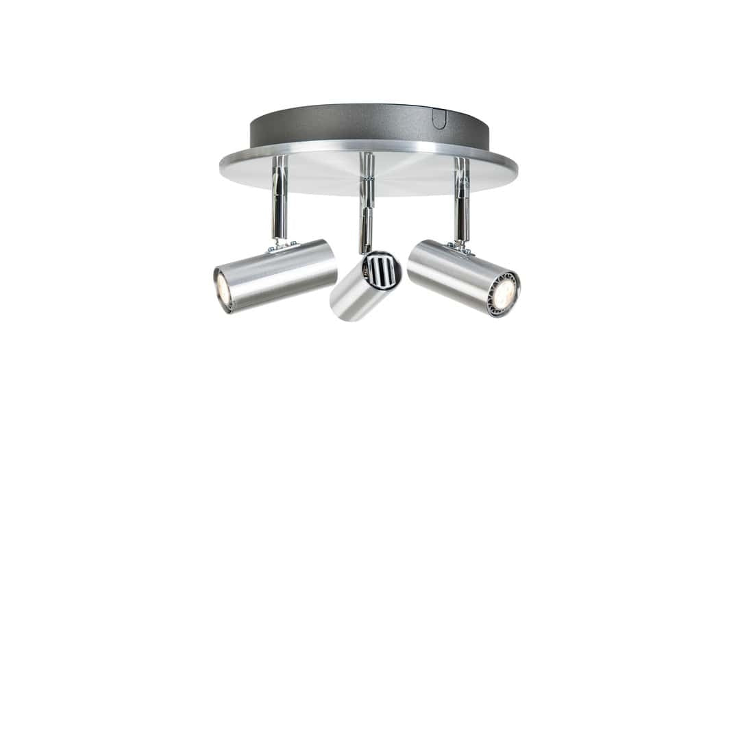 Produktbillede af Cato 3 Spotlights Rund Aluminium Belid i premium kvalitet