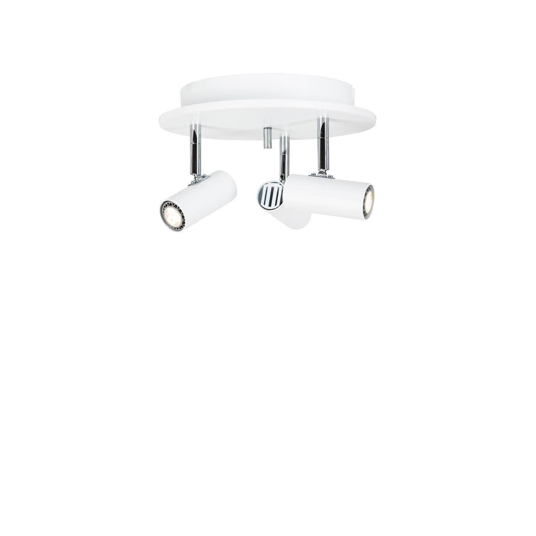 Cato 3 Spotlights Rund Mat Hvid Belid