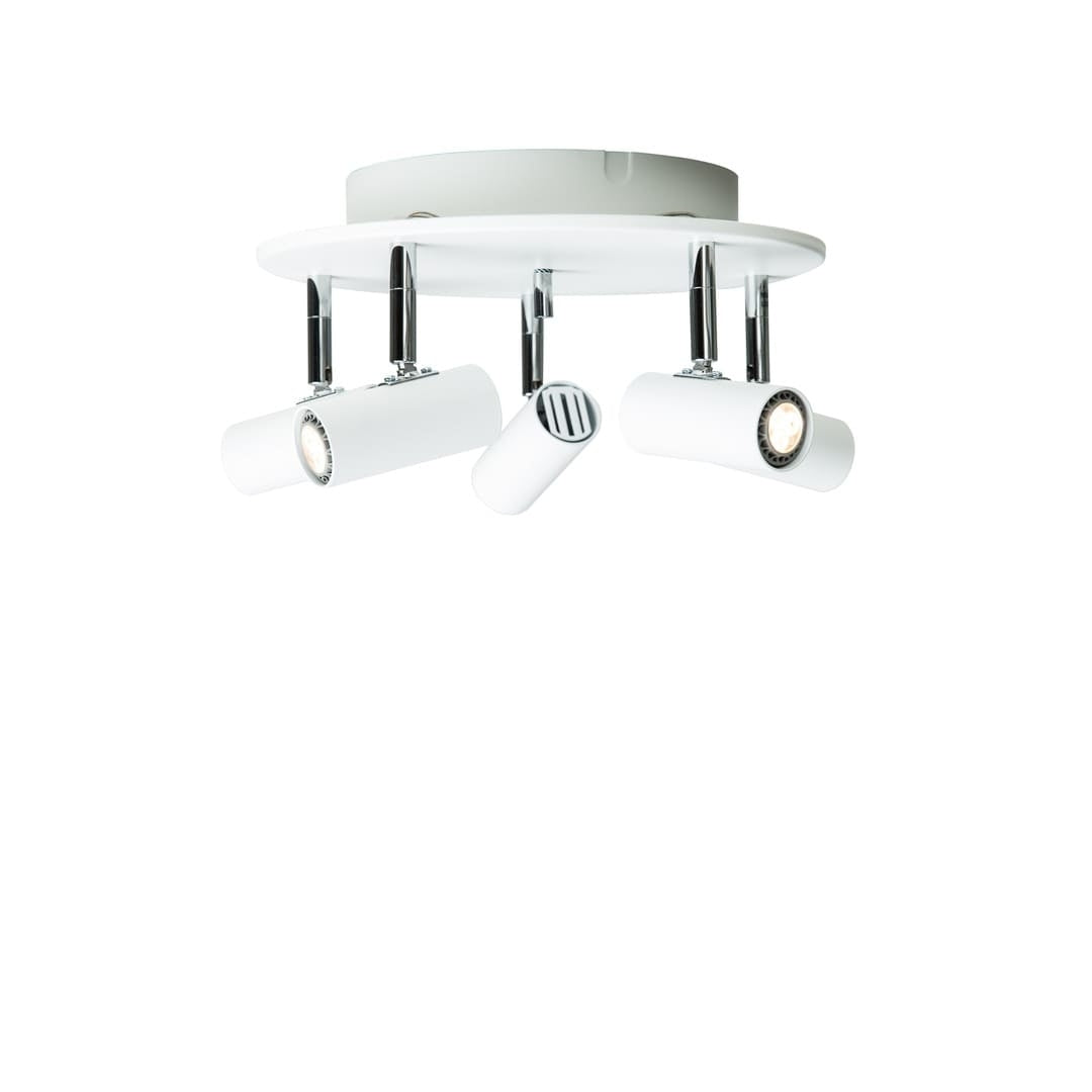 Cato 5 Spotlights Rund Mat Hvid Belid