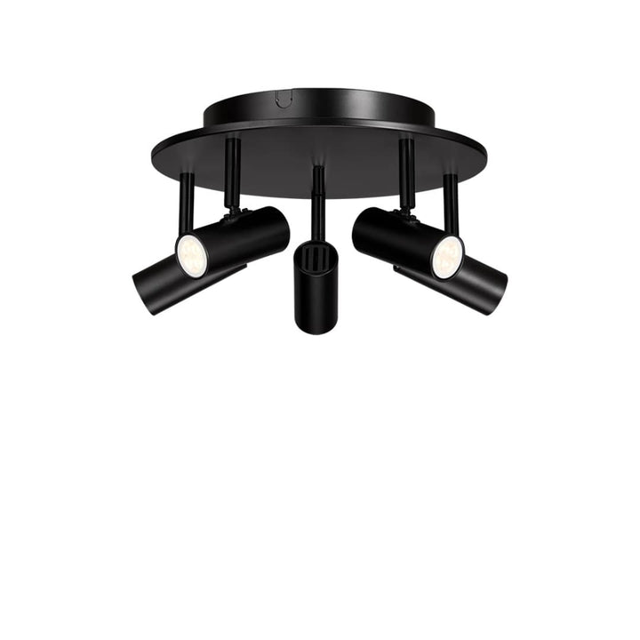 Cato 5 Spotlights Rund Mat Sort Belid