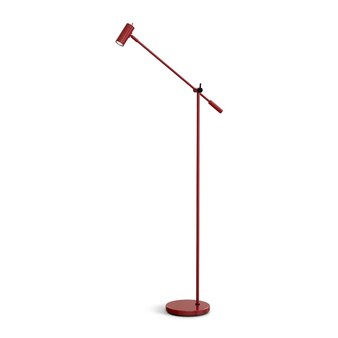 Cato Gulvlampe Rubinrød/Mat Sort Belid