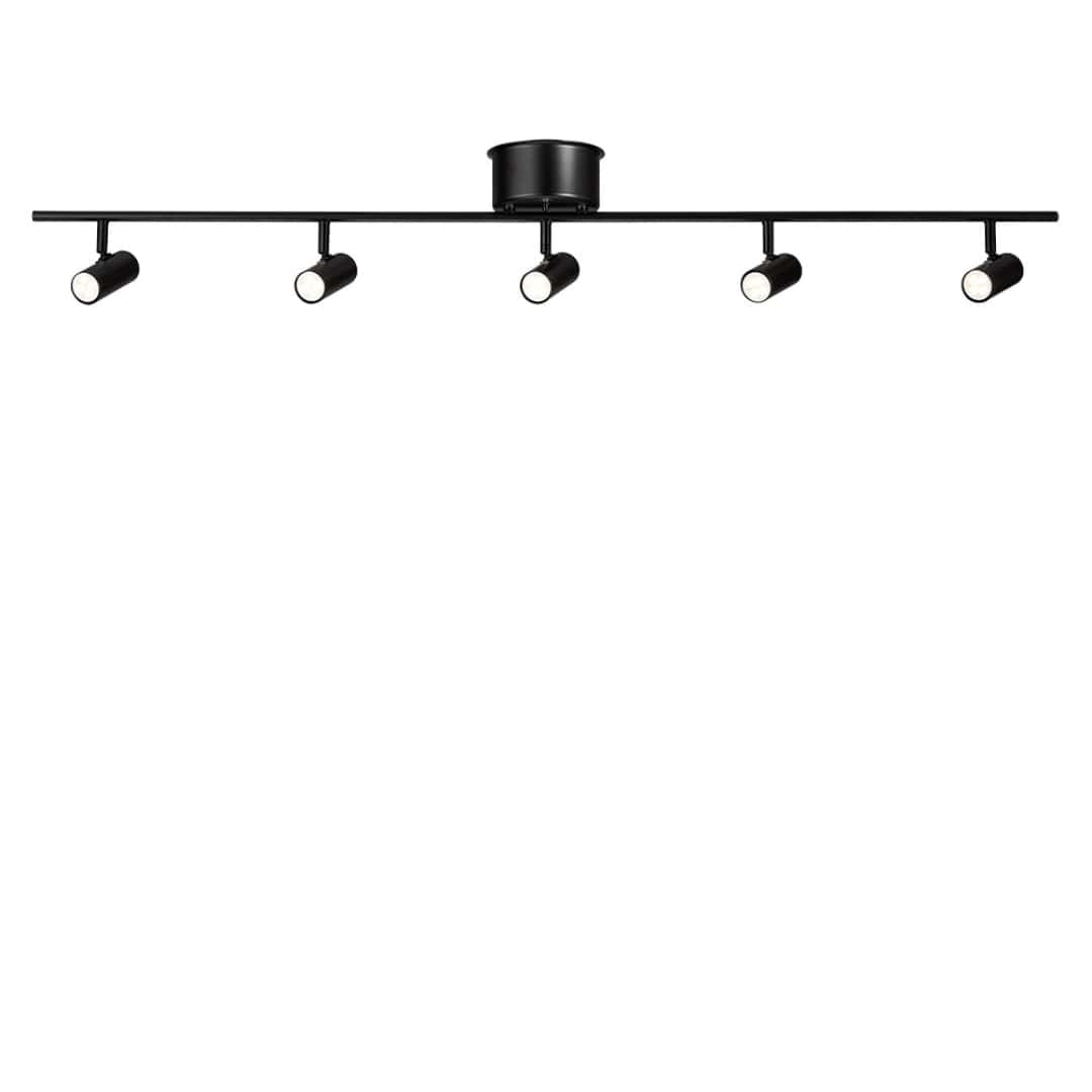 Produktbillede af Cato Skinne m/ 5 Spotlights Mat Sort Belid i premium kvalitet