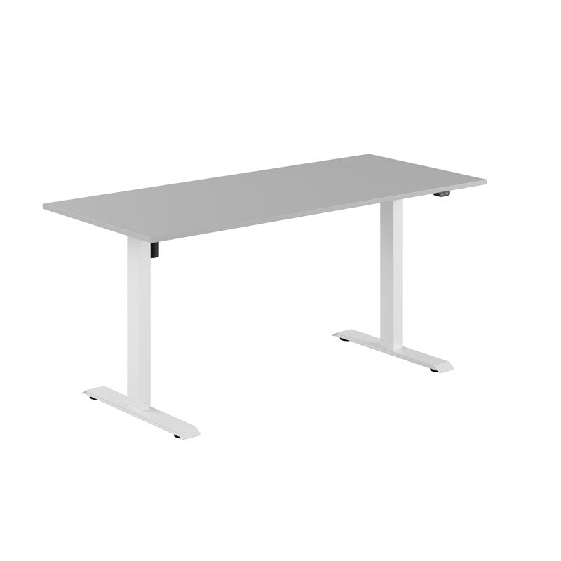 Produktbillede af EASY Hæve/Sænkebord m/1 motor 160x70cm Grå-hvid på tilbud