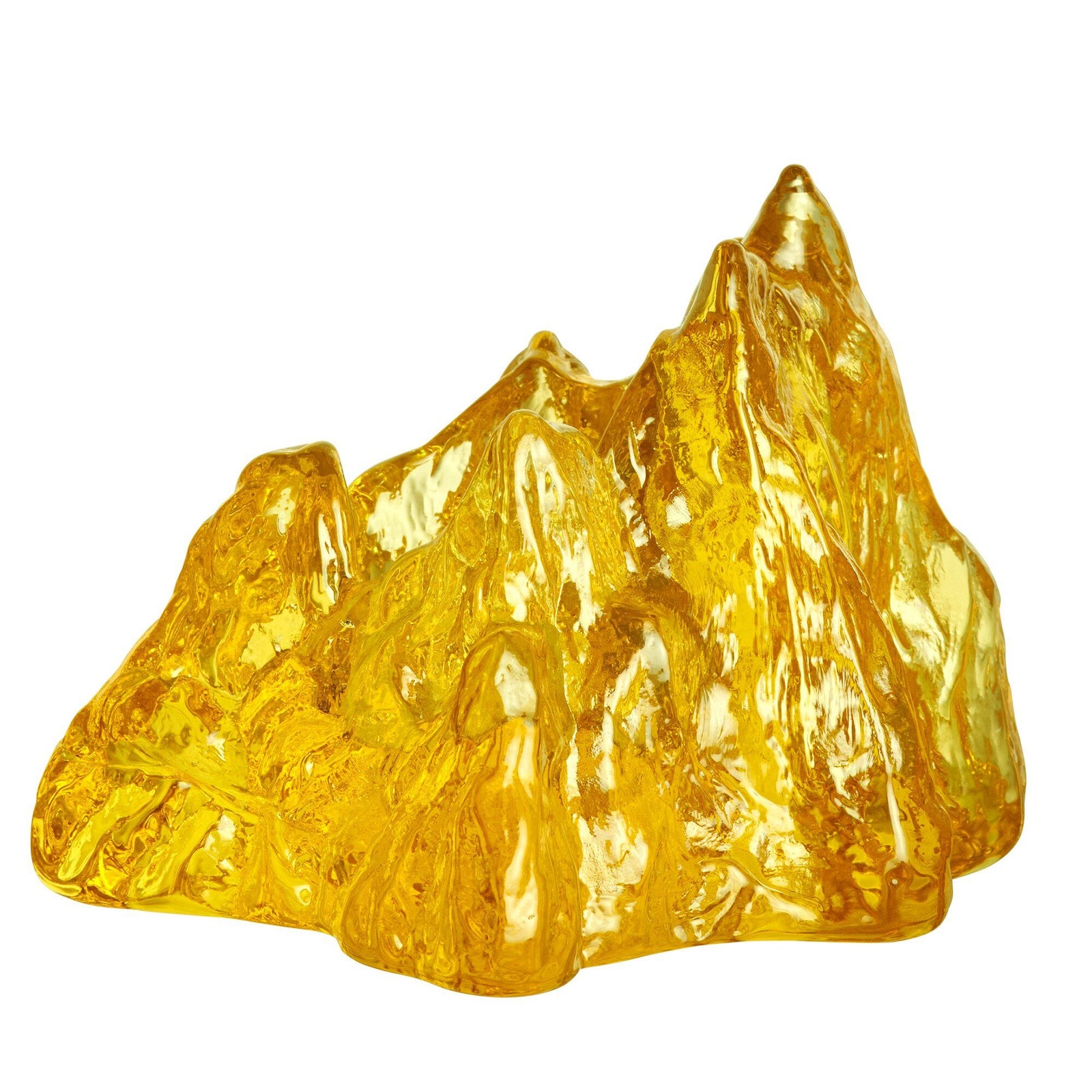 Kosta boda Kosta boda The Rock lanterne 9 cm, gul – frontbillede (Lanterne)