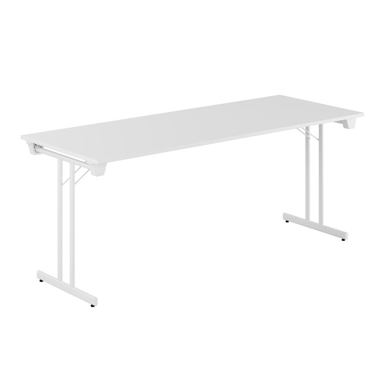 Produktbillede af Dinner Style 180x70cm Sammenklappeligt bord Hvid-hvid på tilbud