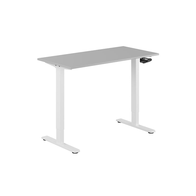 Produktbillede af ECO Hæve/Sænkebord manuelt 120x60cm Grå-hvid på tilbud