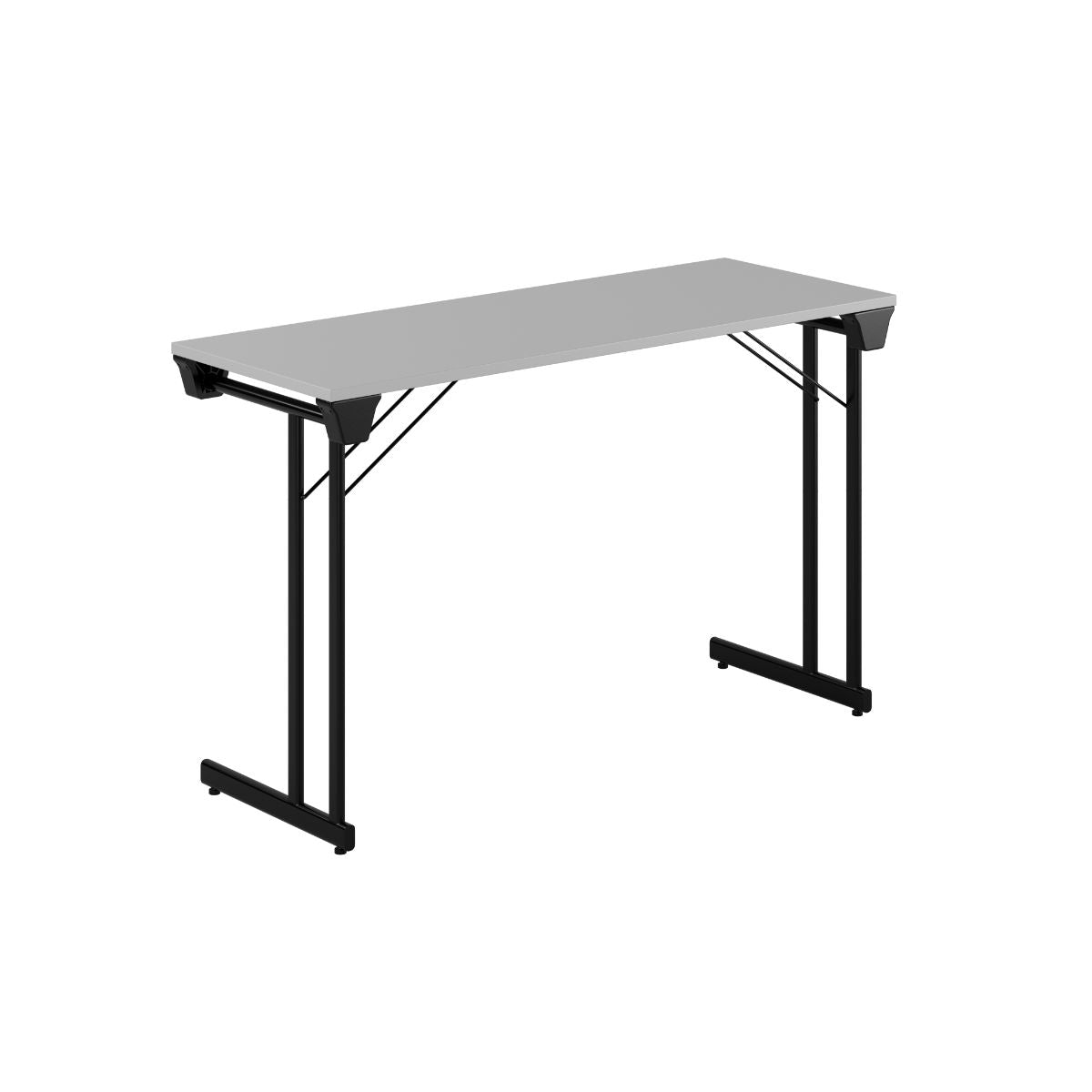 Produktbillede af Kongress Style 120x45cm Sammenklappeligt bord Grå-sort på tilbud