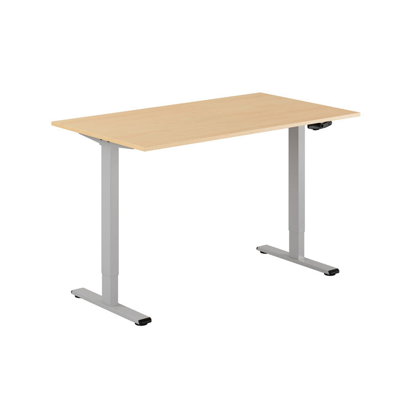 Produktbillede af ECO Hæve/Sænkebord manuelt 140x80cm Bøg-grå på tilbud