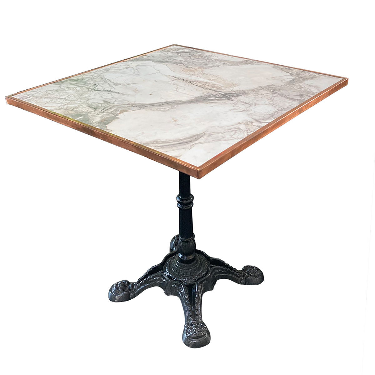 Produktbillede af WERZALIT Marmor Almeria bordplade kobberkant 70x70cm på tilbud