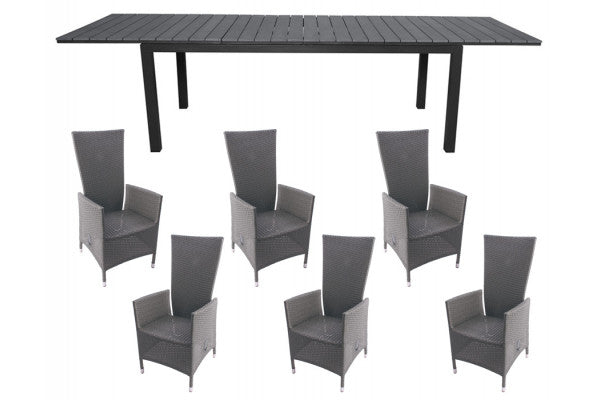 Produktbillede af Cebu Paris Havemøbelsæt Grå på tilbud i høj kvalitet