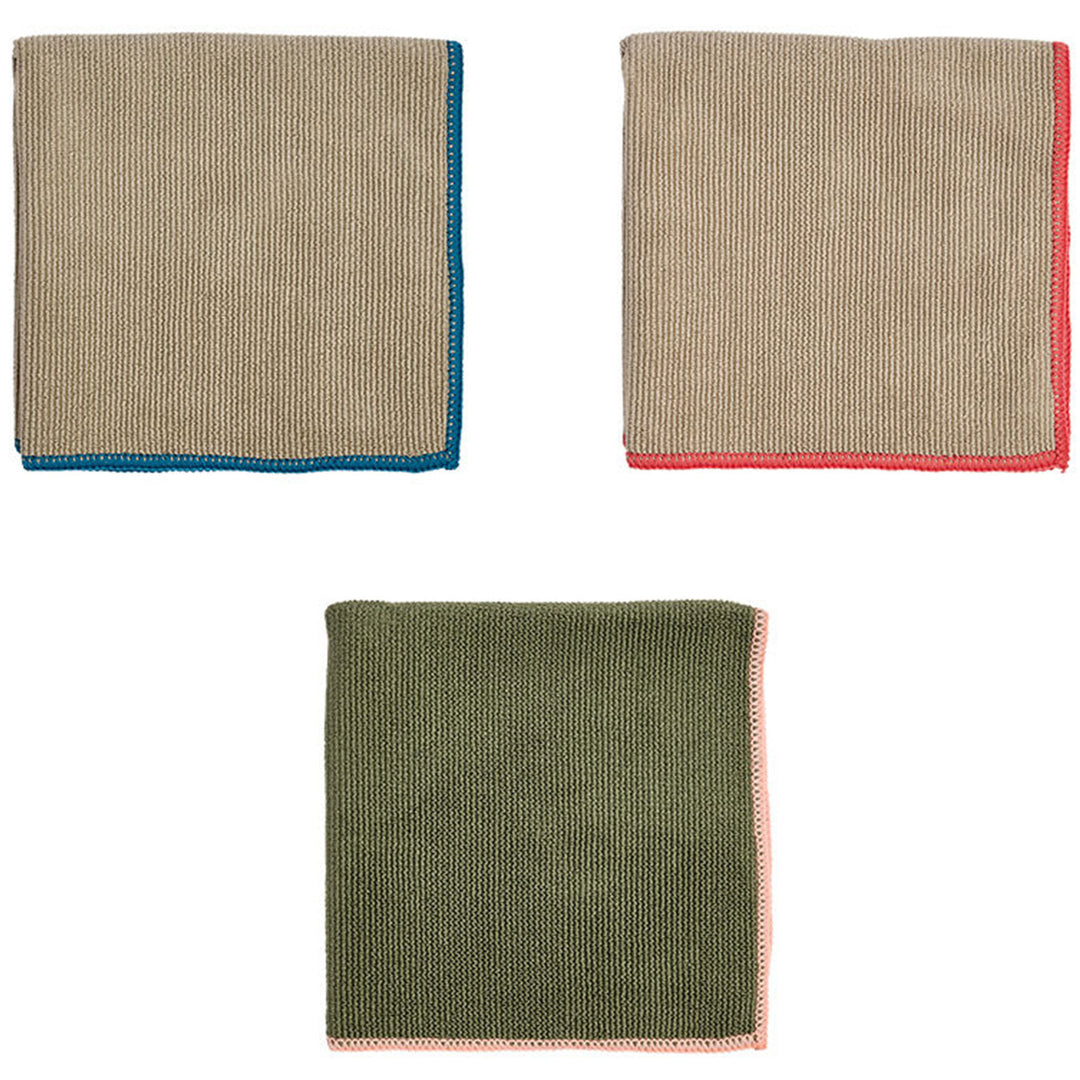 Oyoy living design Oyoy living design Mundus karklud, olive/clay, 3 stk. ❤ close-up (Viskestykke)