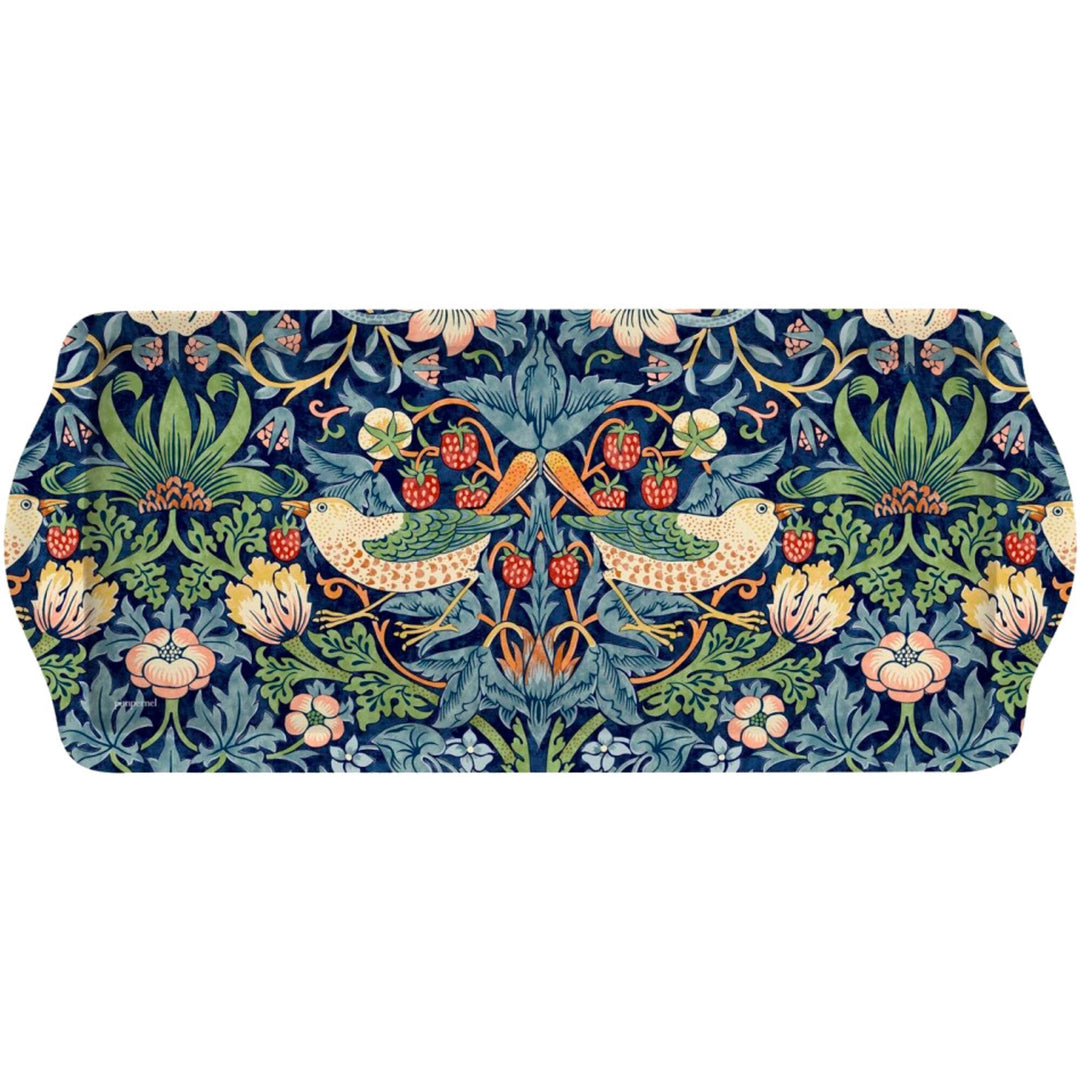 Spode Spode Serveringsbakke Strawberry Thief, blå – close-up (Serveringsbakke)