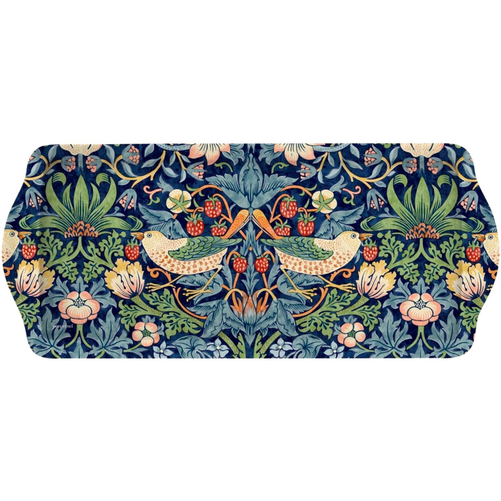 Spode Spode Serveringsbakke Strawberry Thief, blå – close-up (Serveringsbakke)