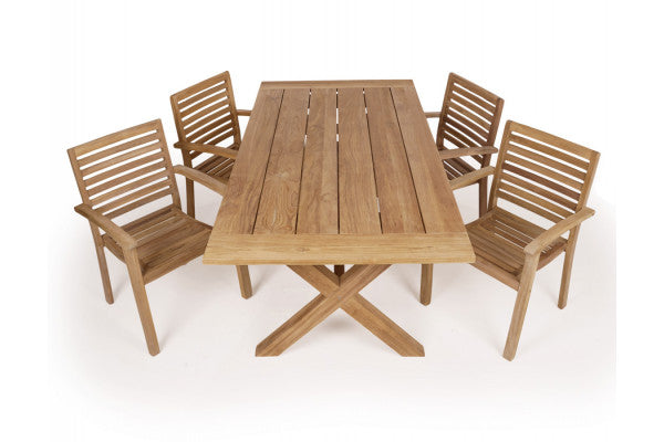 Produktbillede af Chadstone Pala Teak Havemøbelsæt på tilbud i høj kvalitet