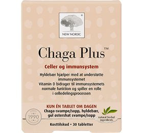 Detaljeret produktbillede af New Nordic Chaga Plus 30 tab. på tilbud