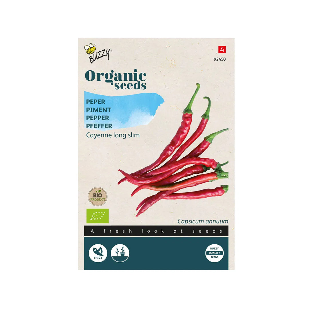 Økologisk chili frø Cayenne long slim